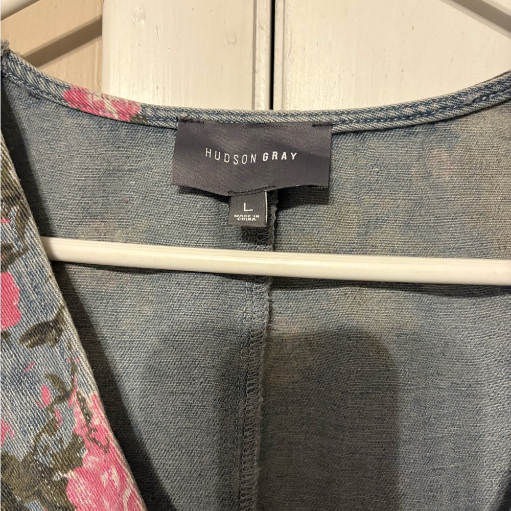 Floral Denim mini dress - Picture 2 of 5